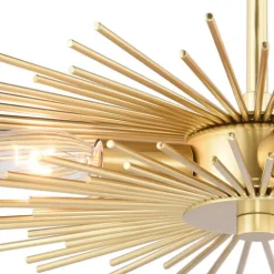 Best Reviews Of Patriot Lighting® Nikko Gold Semi-Flush Mount Ceiling Light
