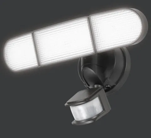 Best Reviews Of Patriot Lighting® Bronze Led Tri Head Motion Sensor Outdoor Security Solar Flood Light