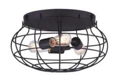 Best Reviews Of Patriot Lighting® Clairine Bronze 3-Light Flush Mount Ceiling Light