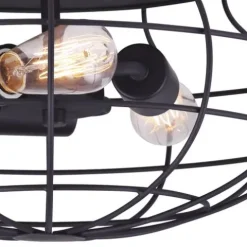 Best Reviews Of Patriot Lighting® Clairine Bronze 3-Light Flush Mount Ceiling Light