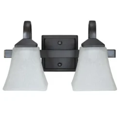 Best Reviews Of Patriot Lighting® Squire Brushed Bronze 2-Light Vanity Light