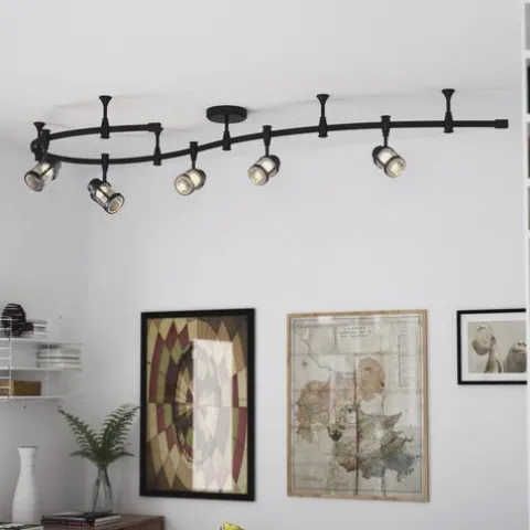 Best Reviews Of Patriot Lighting® Delon 5-Light Integrated Flexible Rail Led Track Light Set