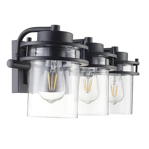 Best Reviews Of Patriot Lighting® Joska Matte Black 3-Light Vanity Light