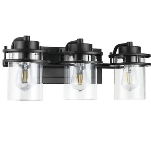 Best Reviews Of Patriot Lighting® Joska Matte Black 3-Light Vanity Light