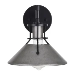 Best Reviews Of Patriot Lighting® Ashtyn Matte Black & Charcoal Patina 1-Light Vanity Light