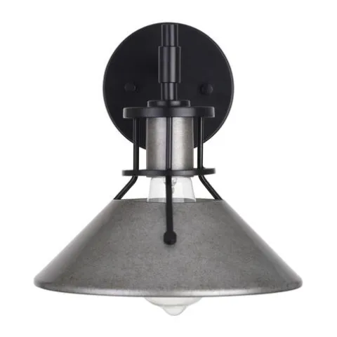 Best Reviews Of Patriot Lighting® Ashtyn Matte Black & Charcoal Patina 1-Light Vanity Light