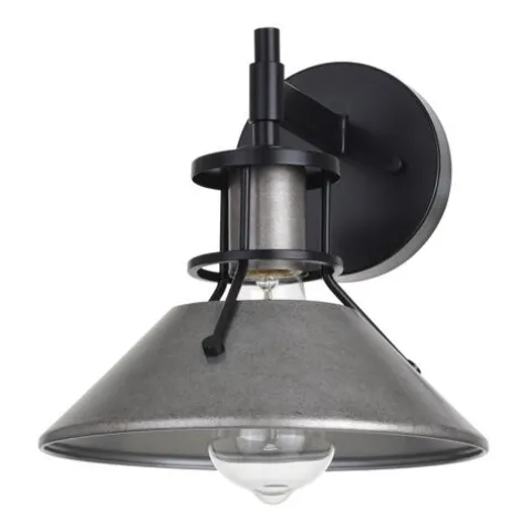 Best Reviews Of Patriot Lighting® Ashtyn Matte Black & Charcoal Patina 1-Light Vanity Light