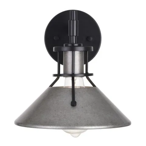 Best Reviews Of Patriot Lighting® Ashtyn Matte Black & Charcoal Patina 1-Light Vanity Light