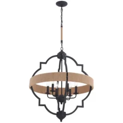 Best Reviews Of Patriot Lighting® Beaumont Textured Gray 6 Light Pendant