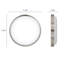 Best Reviews Of Patriot Lighting® Lato Satin Nickel Integrated Led Flush Mount Ceiling Light