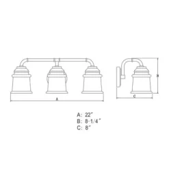 Best Reviews Of Patriot Lighting® Toledo Natural Brass 3 Light Vanity Light