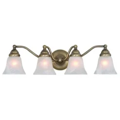 Best Reviews Of Patriot Lighting® Standford Antique Brass 4 Light Vanity Light