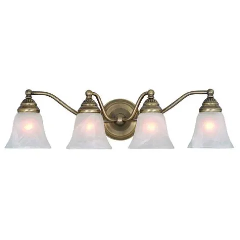 Best Reviews Of Patriot Lighting® Standford Antique Brass 4 Light Vanity Light
