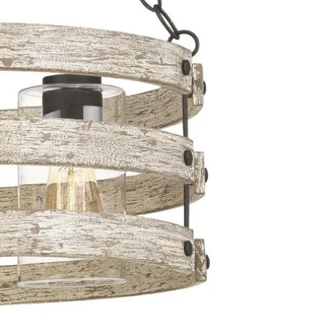 Best Reviews Of Patriot Lighting® Elegant Home Darring Matte Black & Faux Wood 3-Light Pendant