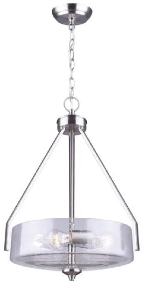 Best Sale Patriot Lighting® Caylon Brushed Nickel 3 Light Pendant