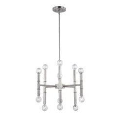 Best Sale Patriot Lighting® Kadence 12-Light Satin Nickel Chandelier