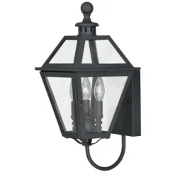 Best Sale Patriot Lighting® Nottingham Textured Black 3-Light Outdoor Wall Light
