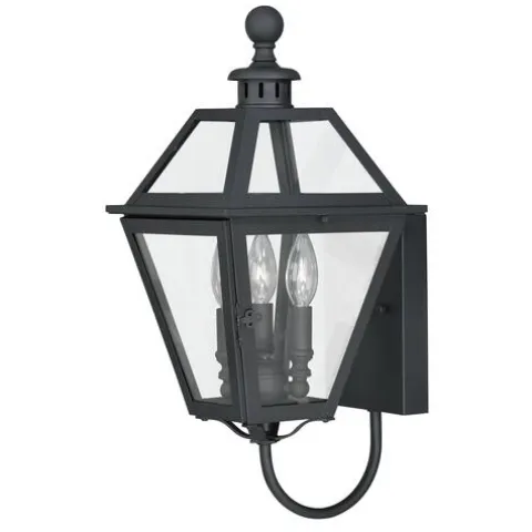 Best Sale Patriot Lighting® Nottingham Textured Black 3-Light Outdoor Wall Light