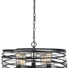 Best Sale Patriot Lighting® Ryland Black 5-Light Pendant