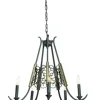 Best Sale Patriot Lighting® Seraphina Weatherd Zinc 5-Light Chandelier