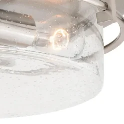 Best Sale Patriot Lighting® Addison Satin Nickel Flush Mount Ceiling Light