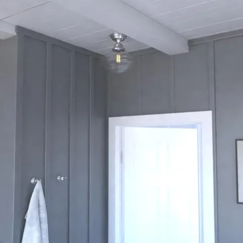 Best Sale Patriot Lighting® Huntley Satin Nickel Semi-Flush Mount Ceiling Light