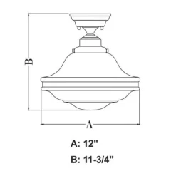 Best Sale Patriot Lighting® Huntley Satin Nickel Semi-Flush Mount Ceiling Light