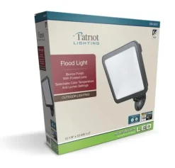 Best Sale Patriot Lighting® Bronze Led Dusk-To-Dawn Outdoor Security Flood Light