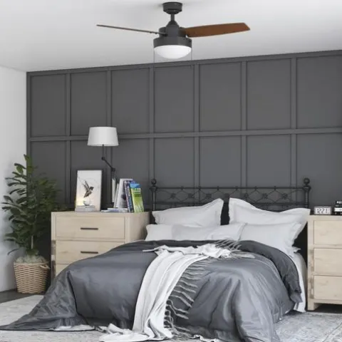 Best Sale Patriot Lighting® Joselynn 42″ Bronze Indoor Led Ceiling Fan