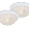 Best Sale Patriot Lighting® Stella White 1-Light Flush Mount Ceiling Light – 2 Pack