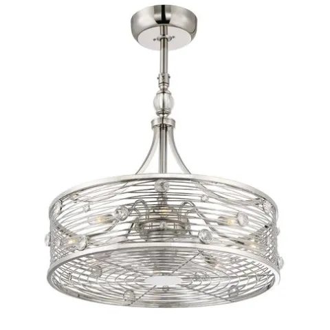 Best Sale Patriot Lighting™ Urbaine 24″ Polished Nickel Fandelier