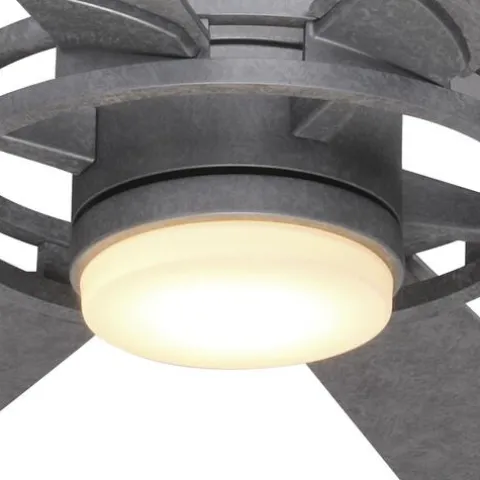 Best Sale Patriot Lighting™ Holland 68″ Painted Galvanized Indoor/Outdoor Integrated Led Ceiling Fan