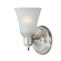Best Sale Patriot Lighting® Anthony 1-Light Satin Nickel Indoor Wall Light
