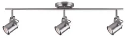 Best Sale Patriot Lighting® Britt 29″ Brushed Nickel 3-Light Track Light With Metal Heads