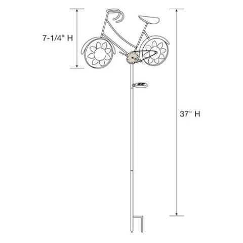 Best Sale Patriot Lighting® Solar Integrated Led Bicycle Landscape Light