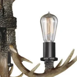 Best Sale Patriot Lighting® Norwood 3-Light Black Walnut Chandelier
