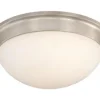 Best Sale Patriot Lighting® Tertial Ii Brushed Nickel 2-Light Flush Mount Ceiling Light