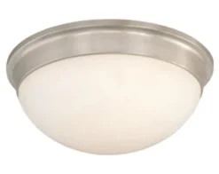 Best Sale Patriot Lighting® Tertial Ii Brushed Nickel 2-Light Flush Mount Ceiling Light