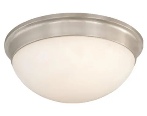 Best Sale Patriot Lighting® Tertial Ii Brushed Nickel 2-Light Flush Mount Ceiling Light