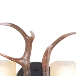 Best Sale Patriot Lighting® Yoho Black Walnut 2 Light Antler Vanity Light