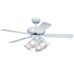 Best Sale Patriot Lighting™ Minerva Ii 44″ White Indoor Led Ceiling Fan