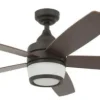 Best Sale Patriot Lighting™ Taylor 48″ Espresso Indoor Led Ceiling Fan