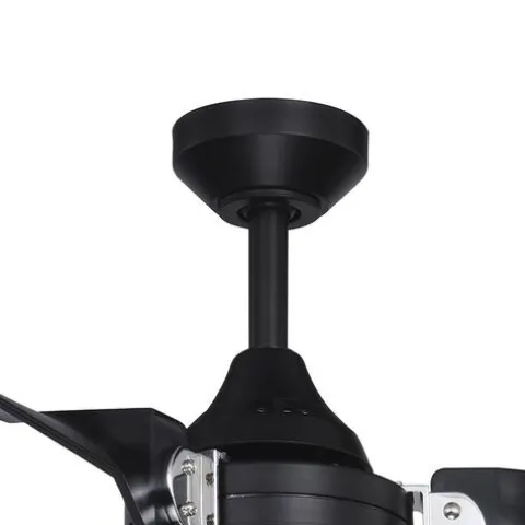 Best Sale Patriot Lighting™ Istanbul 52″ Black With Chrome Accent Indoor/Outdoor Led Ceiling Fan