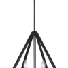 Best Sale Patriot Lighting® Dryden Matte Black & Brushed Nickel 4-Light Chandelier
