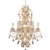 Best Sale Patriot Lighting® Newcastle 9-Light Gilded White Gold Chandelier