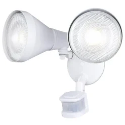 Best Sale Patriot Lighting® Dualux White Dual Head Motion Sensor Outdoor Security Flood Light