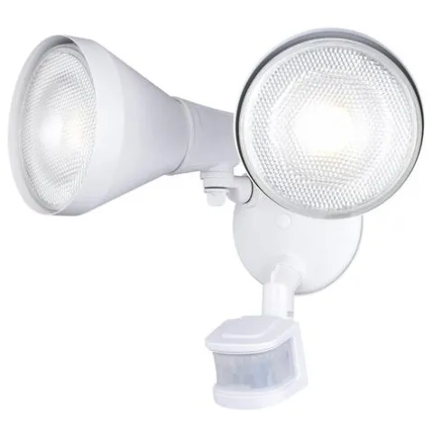 Best Sale Patriot Lighting® Dualux White Dual Head Motion Sensor Outdoor Security Flood Light