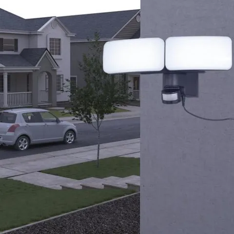 Best Sale Patriot Lighting® Black Led Dual Head Solar Motion Sensor Outdoor Security Flood Light