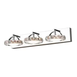 Best Sale Patriot Lighting Elegant Home Patriot Lighting® Elegant Home Crescent Chrome Led 3-Light Vanity Light