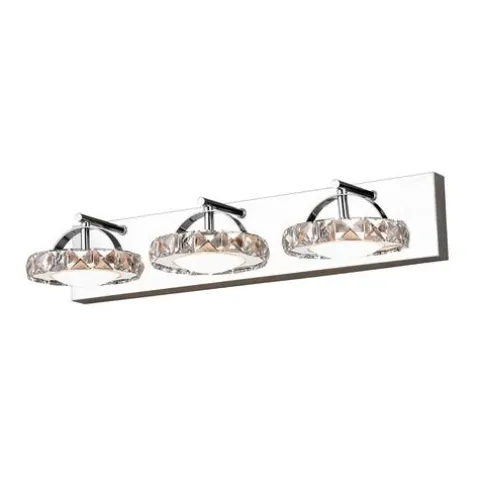Best Sale Patriot Lighting Elegant Home Patriot Lighting® Elegant Home Crescent Chrome Led 3-Light Vanity Light